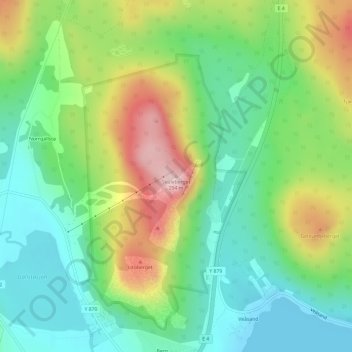 Topografische Karte Skuleberget, Höhe, Relief
