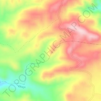 Topografische Karte El Zauzal, Höhe, Relief