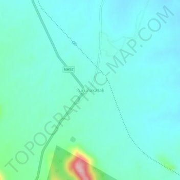 Topografische Karte Purunakatak, Höhe, Relief