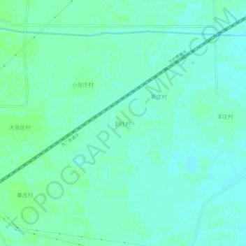 Topografische Karte 封庄村, Höhe, Relief