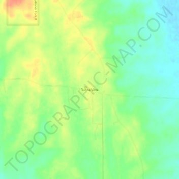 Topografische Karte Buena Vista, Höhe, Relief