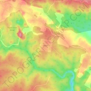 Topografische Karte Taipin, Höhe, Relief