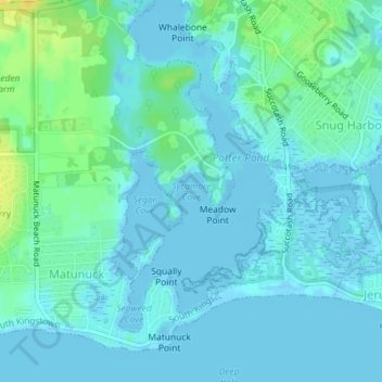 Topografische Karte Sycamore Cove, Höhe, Relief