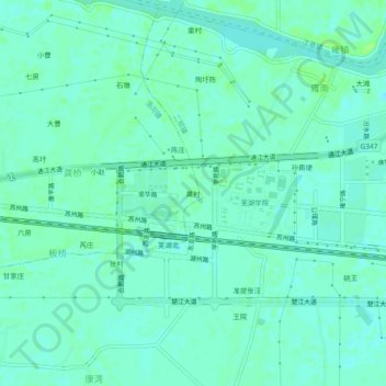 Topografische Karte 龚村, Höhe, Relief