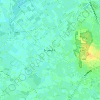 Topografische Karte Noordijk, Höhe, Relief