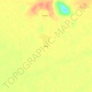 Topografische Karte Oulé, Höhe, Relief