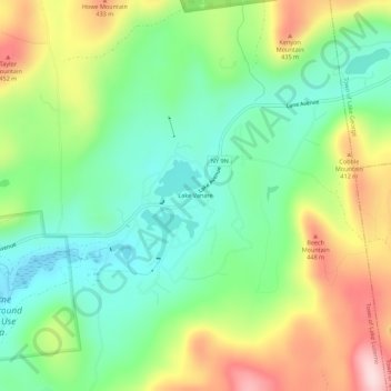Topografische Karte Lake Vanare, Höhe, Relief