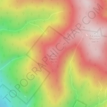Topografische Karte Mount Roberts, Höhe, Relief