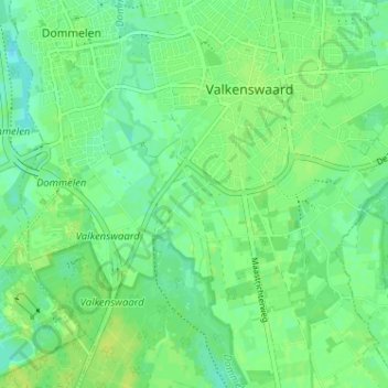 Topografische Karte Deelshurk, Höhe, Relief