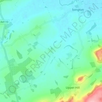 Topografische Karte Aulden, Höhe, Relief