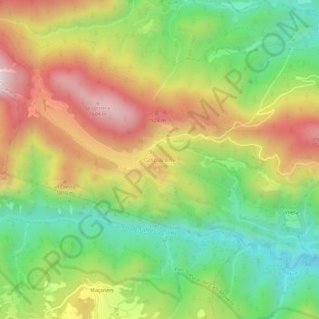Topografische Karte Gisclareny, Höhe, Relief