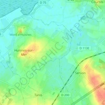 Topografische Karte Le Repos, Höhe, Relief