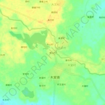 Topografische Karte 来山村, Höhe, Relief