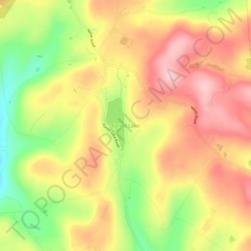 Topografische Karte Forest Lake, Höhe, Relief
