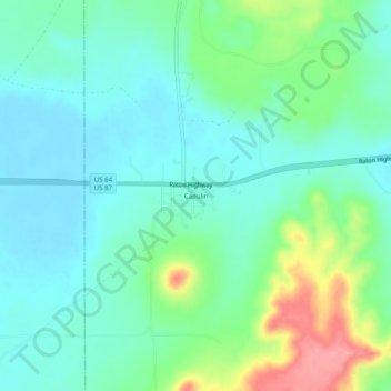 Topografische Karte Capulin, Höhe, Relief