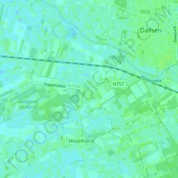 Topografische Karte Emmen, Höhe, Relief