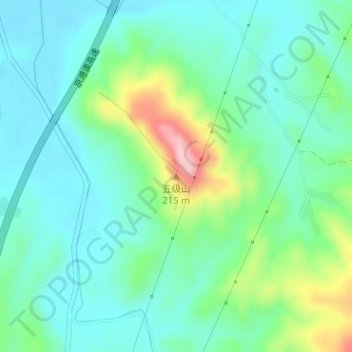 Topografische Karte 五级山, Höhe, Relief