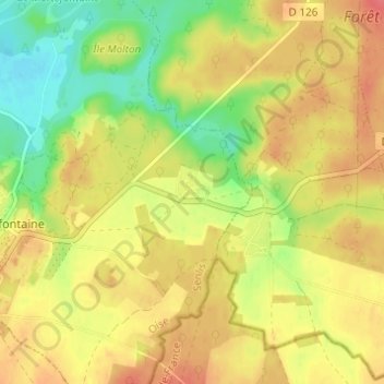 Topografische Karte Montaby, Höhe, Relief