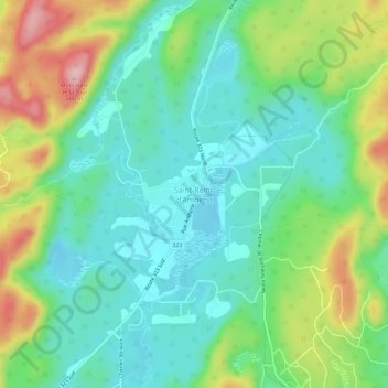 Topografische Karte Saint-Rémi-d'Amherst, Höhe, Relief