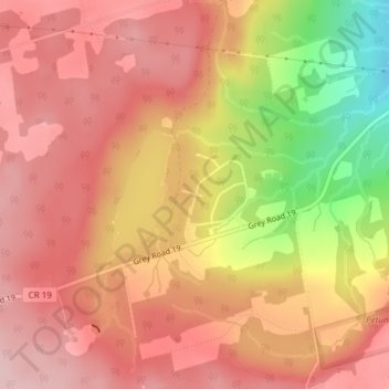 Topografische Karte Castle Glen Estates, Höhe, Relief