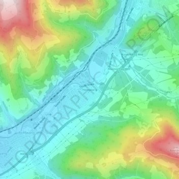 Topografische Karte Hönigsberg, Höhe, Relief