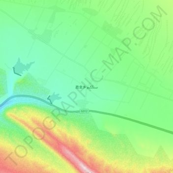Topografische Karte 胜金乡, Höhe, Relief