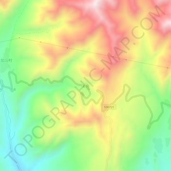 Topografische Karte 关角, Höhe, Relief