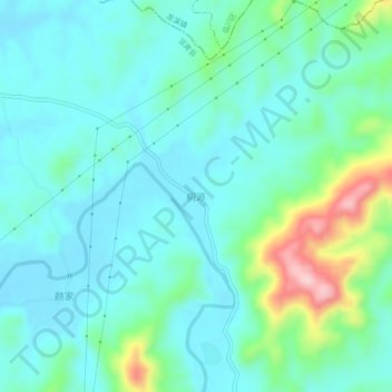 Topografische Karte 桐源, Höhe, Relief