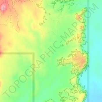 Topografische Karte Goblin Valley, Höhe, Relief