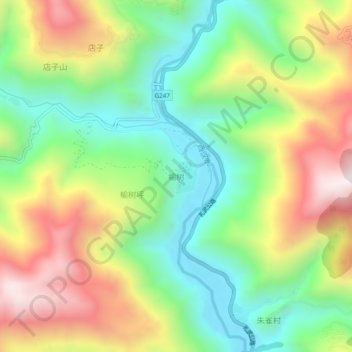 Topografische Karte 榆树, Höhe, Relief