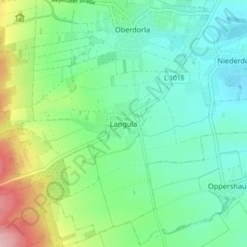 Topografische Karte Langula, Höhe, Relief