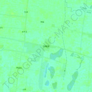 Topografische Karte 许疃镇, Höhe, Relief