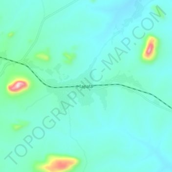 Topografische Karte Iapala, Höhe, Relief