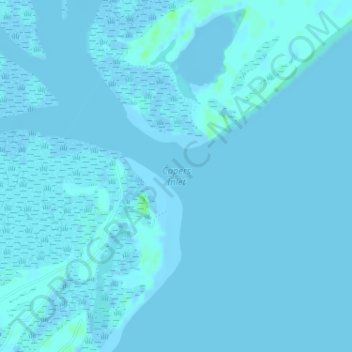 Topografische Karte Capers Inlet, Höhe, Relief