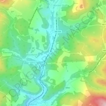 Topografische Karte National, Höhe, Relief