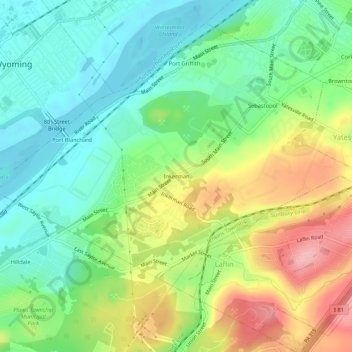 Topografische Karte Inkerman, Höhe, Relief