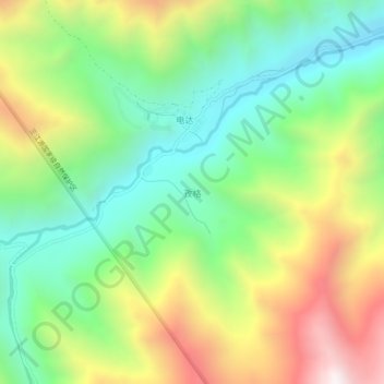 Topografische Karte 孜格, Höhe, Relief