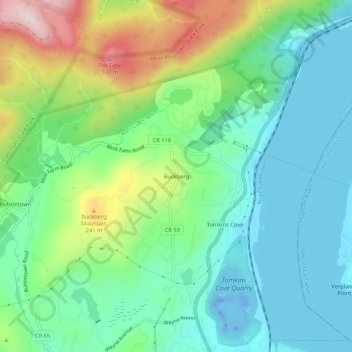 Topografische Karte Buckberg, Höhe, Relief