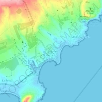 Topografische Karte El Cabezo, Höhe, Relief