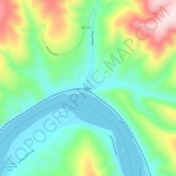 Topografische Karte Almota, Höhe, Relief