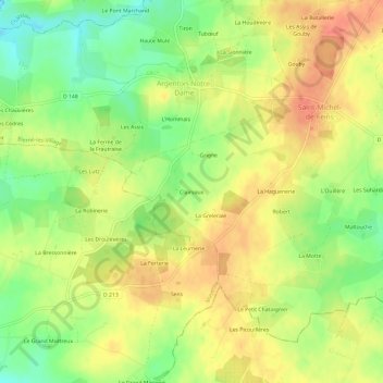 Topografische Karte Clairvaux, Höhe, Relief