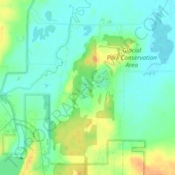 Topografische Karte 6316, Höhe, Relief