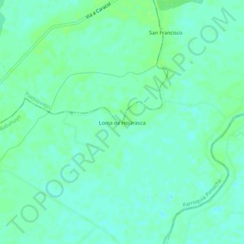 Topografische Karte Loma de Hojarasca, Höhe, Relief