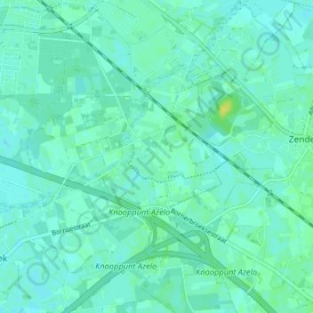 Topografische Karte Tusveld, Höhe, Relief