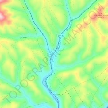 Topografische Karte Saint Charles, Höhe, Relief