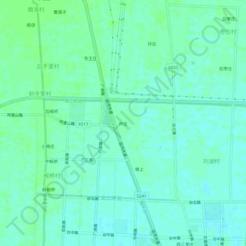 Topografische Karte 叶庄, Höhe, Relief