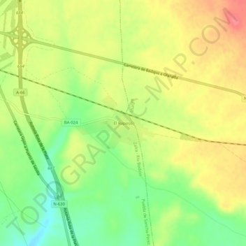 Topografische Karte El Raposo, Höhe, Relief