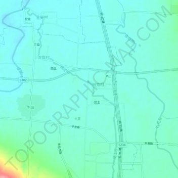 Topografische Karte 绣源, Höhe, Relief