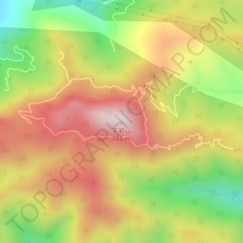 Topografische Karte 羊岩山, Höhe, Relief