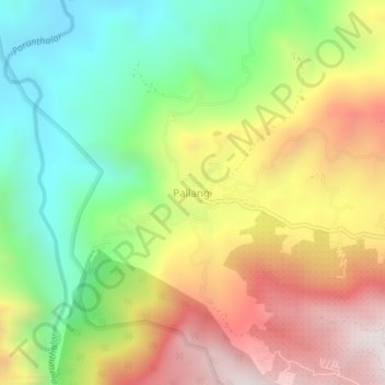 Topografische Karte Pallangi, Höhe, Relief